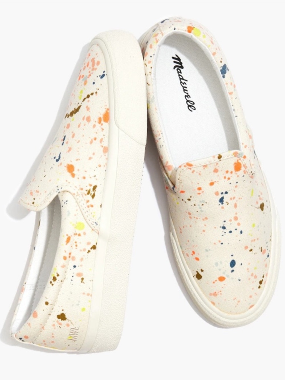 Madewell Sidewalk Slip On Sneakers Paint Splatter Canvas Womens 8.5
